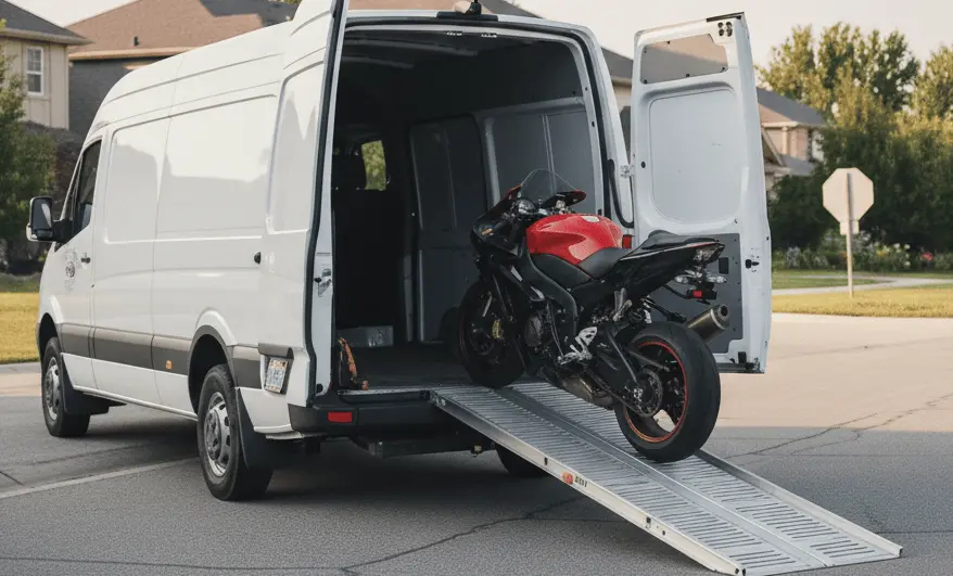 Servicio de asistencia y transporte de motos averiadas